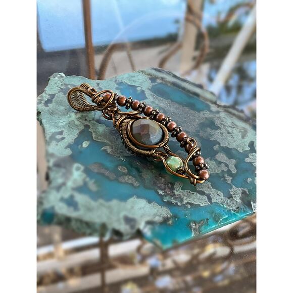 Artisan Jasper Bronze Pendant - Picture 5 of 10